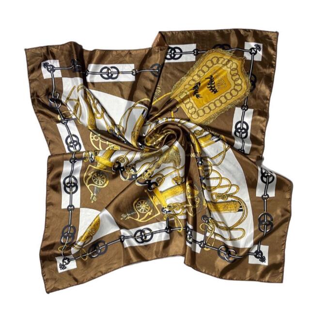 Hermes(エルメス)の80s Vintage Scarf Bandanna Stole Brown メンズのファッション小物(バンダナ/スカーフ)の商品写真