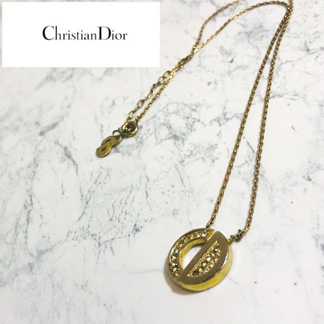 Christian Dior ゴールド チェーン ネックレス CDロゴ