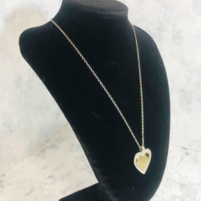 Tiffany&Co. ハート ネックレス 18K シルバー コンビ