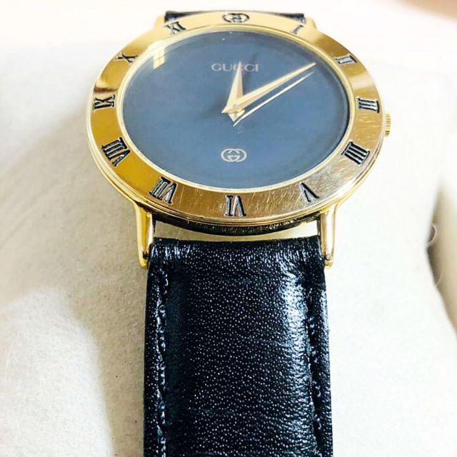 良品 GUCCI グッチ 腕時計 3000L クォーツ ゴールド 純正ベルト 時計