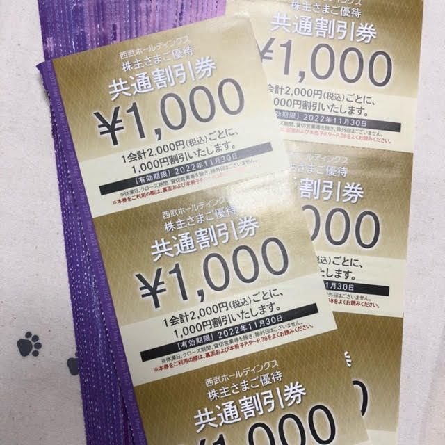 5万円分 西武ホールディングス 共通割引券 株主優待券 5万円分 西武ホールディングス 共通割引券 株主優待券