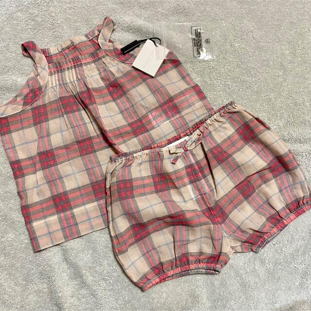 BURBERRY - 新品未使用 タグつき☆バーバリーセットアップ☆74cm の