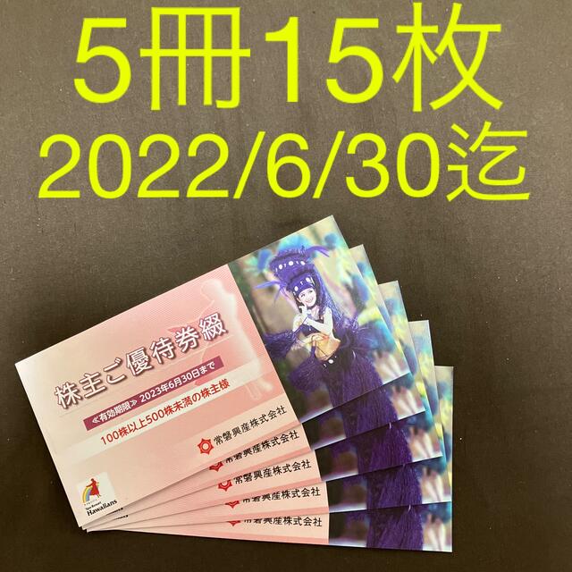 遊園地/テーマパーク常磐興産 株主優待 スパリゾートハワイアンズ 8枚セット