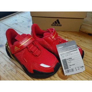 アディダス(adidas)の【希少カラー】4UTURE RNR EL K レッド／ブラック/ゴールド17cm(スニーカー)