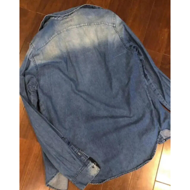 ZARA(ザラ)のけろちゃん様専用　zara 2点 ザラのインディゴデニムシャツ メンズのトップス(シャツ)の商品写真