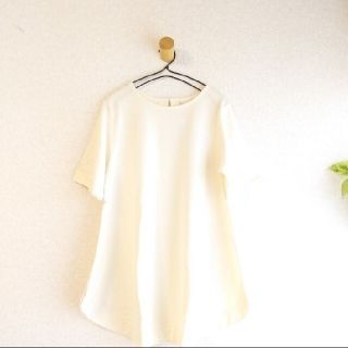 【新品】五分袖チュニック 　Aライン　綿100%  Mサイズ(ゆったり)(チュニック)