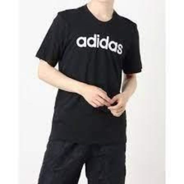 adidas(アディダス)のアディダス★Tシャツ　M　新品　ブラック　エッセンシャルズ　リニアロゴ　半袖 メンズのトップス(Tシャツ/カットソー(半袖/袖なし))の商品写真