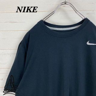 ナイキ(NIKE)の《ワンポイントロゴ》NIKE ナイキ　Tシャツ　L☆ブラック　黒　スウォッシュ(Tシャツ/カットソー(半袖/袖なし))