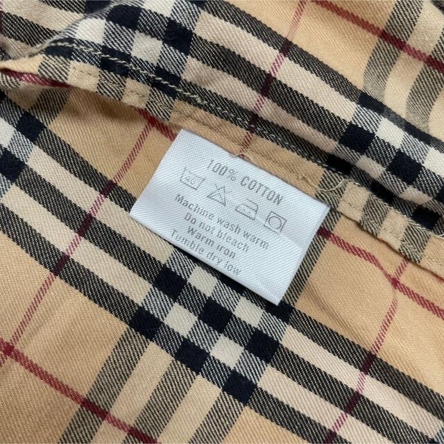 Burberrys バーバリー ノバチェックシャツ長袖 ベージュ 刺繍ロゴ XL Burberrys バーバリー ノバチェックシャツ長袖 ベージュ 刺繍ロゴ XL