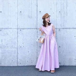 Mite flare dress ピンクパープル(ロングワンピース/マキシワンピース)