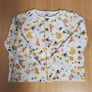 プチバトー(PETIT BATEAU)のプチバトー 花柄カーディガン 18m/81cm(カーディガン/ボレロ)