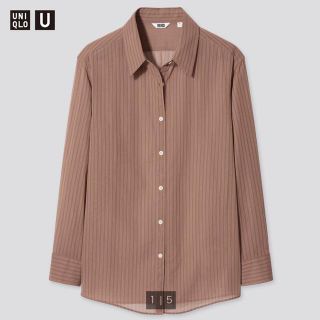 ユニクロ(UNIQLO)の【ユニクロ】シアーストライプシャツ(シャツ/ブラウス(長袖/七分))