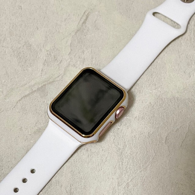 Apple Watch アップルウォッチ カバー 保護 ケース ホワイトゴールド メンズの時計(その他)の商品写真