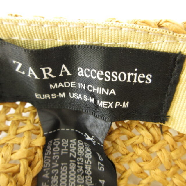 ZARA(ザラ)のザラ ZARA accessories 麦わら帽子 キャップ バックリボン レディースの帽子(麦わら帽子/ストローハット)の商品写真