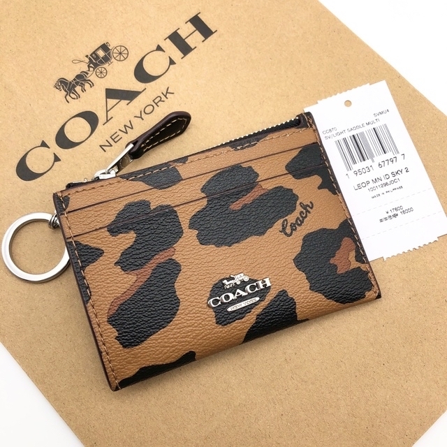 COACH(コーチ)の【COACH☆限定】新品！ミニ スキニー ID ケース！パスケース！レオパード！ レディースのファッション小物(名刺入れ/定期入れ)の商品写真