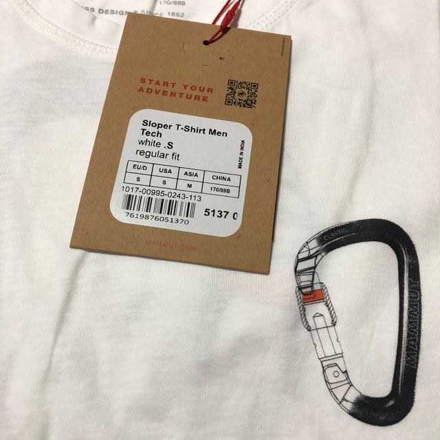 Mammut(マムート)のMAMMUT マムート 半袖Ｔシャツ スローパーTシャツ ホワイト メンズM新品 メンズのトップス(Tシャツ/カットソー(半袖/袖なし))の商品写真