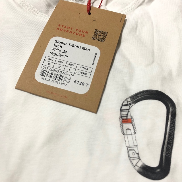 Mammut(マムート)のMAMMUT マムート 半袖Ｔシャツ スローパーTシャツ ホワイト メンズL新品 メンズのトップス(Tシャツ/カットソー(半袖/袖なし))の商品写真