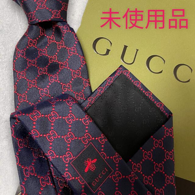 未使用 希少 GGライン GG柄 GUCCI bee グッチ シェリーライン シルク