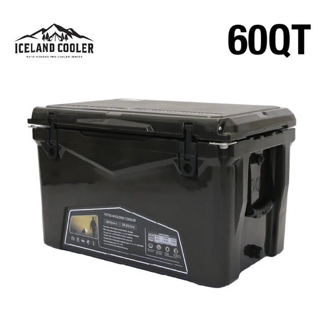 黒　New ICELANDCOOLER アイスランドクーラーボックス 60QT