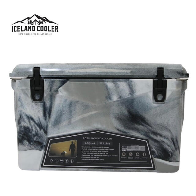 黒白　New ICELANDCOOLER アイスランドクーラーボックス 60QT