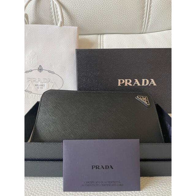 ✨購入したて新品✨ PRADA♡サフィアーレザージップアラウンド財布ユニセックス