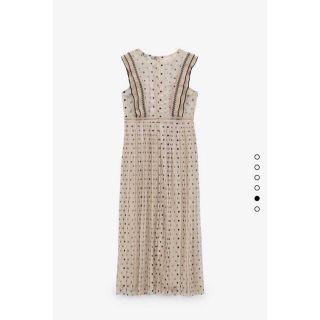 ザラ(ZARA)の美品◯ZARA◯セミシースルードットワンピースXS◯めるるバチェラー3(ロングワンピース/マキシワンピース)