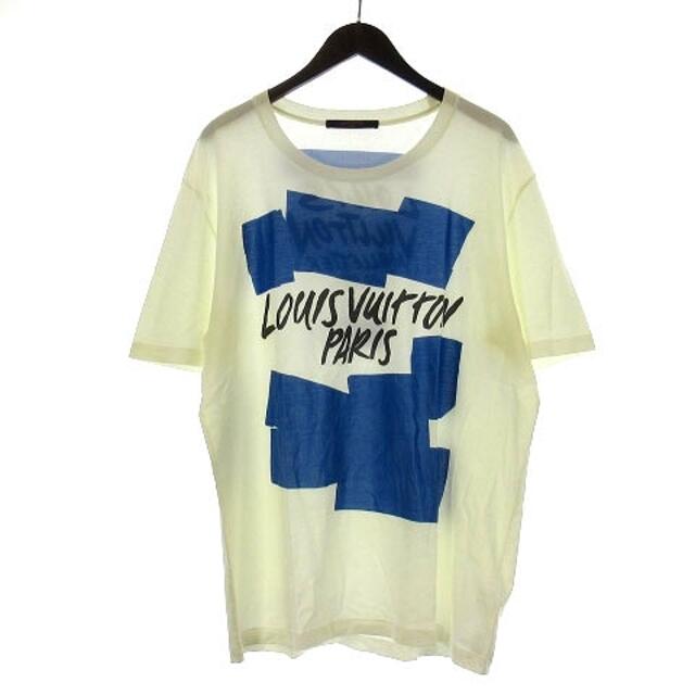 ルイヴィトン 18SS 限定 Tシャツ 半袖 プリント ロゴ ホワイト XL