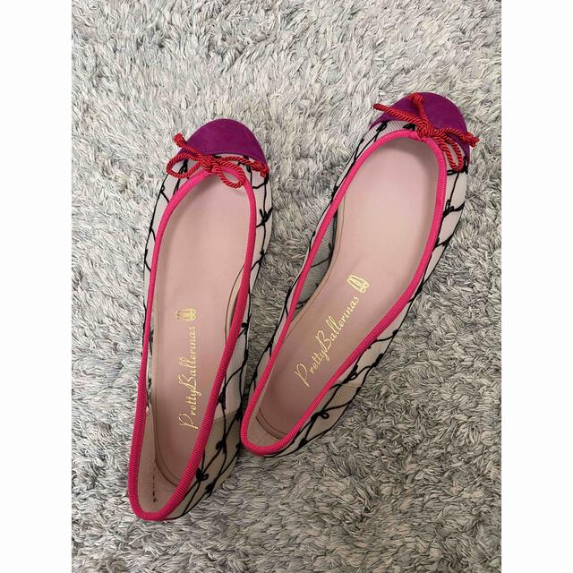 美品 Pretty Ballerinas レース バレエシューズ 24cm 38