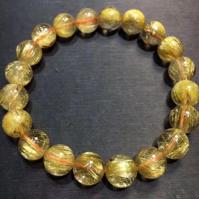 購入 ⭐︎【天然】タイチンルチルクオーツ ブレスレット 9.5mm