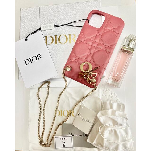 新品未使用！LADY DIOR iPhone12 &12Pro チェーン付き