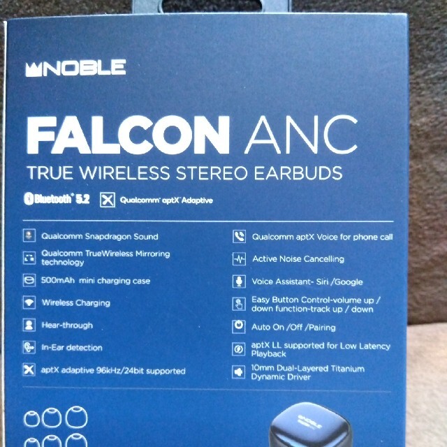 Noble(ノーブル)のNOBLE 完全ワイヤレスイヤホン FALCON ANC スマホ/家電/カメラのオーディオ機器(ヘッドフォン/イヤフォン)の商品写真