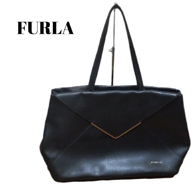 FURLA フルラ レザー トートバック ハンドバック 黒 ブラック