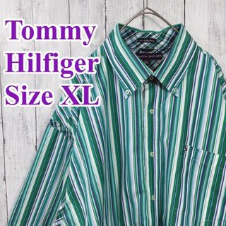 トミーヒルフィガー シャツ(メンズ)（グリーン・カーキ/緑色系）の通販 
