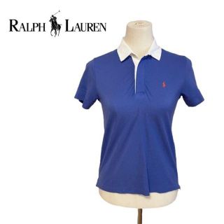 ラルフローレン(Ralph Lauren)のRALPH LAUREN ラルフローレン　ポロシャツ　半袖　青　オレンジ　L(ポロシャツ)