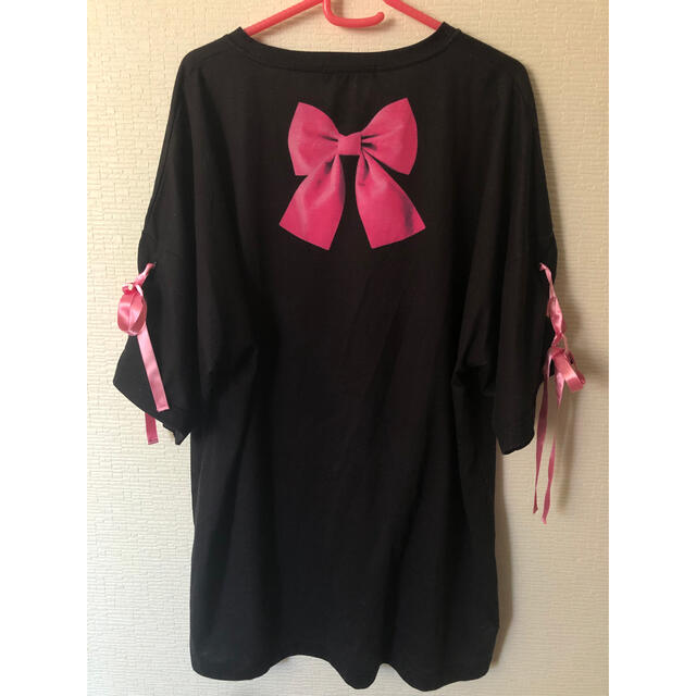 MILKBOY(ミルクボーイ)のtravas tokyo クマ 熊 リボン ビッグ Tシャツ REFLEM レディースのトップス(Tシャツ(半袖/袖なし))の商品写真