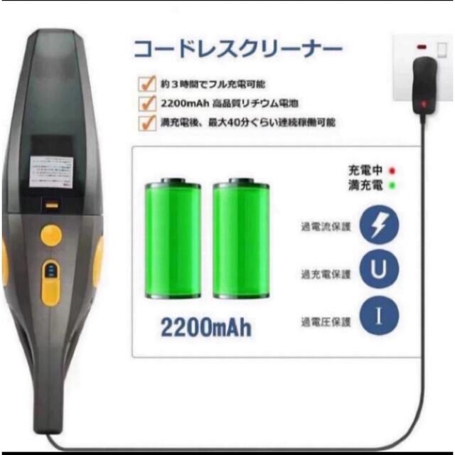 【パワフル】ハンディクリーナー　大人気商品 車用掃除機 スマホ/家電/カメラの生活家電(掃除機)の商品写真