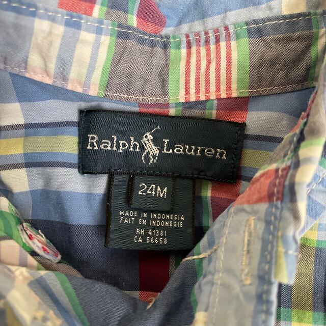 Ralph Lauren(ラルフローレン)のラルフローレン　半袖シャツ90 難あり‼️ キッズ/ベビー/マタニティのキッズ服男の子用(90cm~)(Tシャツ/カットソー)の商品写真