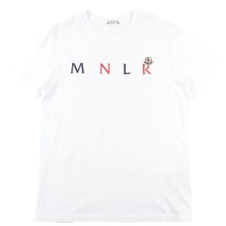 モンクレール(MONCLER)の美品 モンクレール ロゴ 半袖Ｔシャツ メンズ 白 S ロゴワッペン カットソー MONCLER(Tシャツ/カットソー(半袖/袖なし))