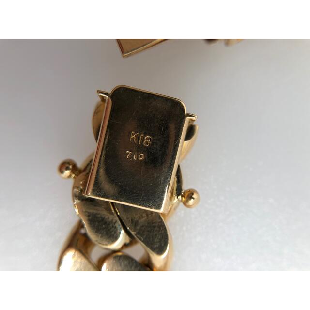 キラキラshop 天然ダイヤ　ブレスレット　極太喜平　ギラギラ　ゴールド　k18 メンズのアクセサリー(ブレスレット)の商品写真
