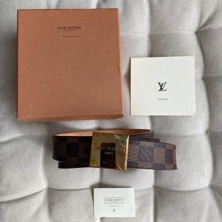 ルイヴィトン(LOUIS VUITTON)のルイヴィトン LOUIS VUITTON ベルト ダミエ・エベヌ ゴールド金具(ベルト)