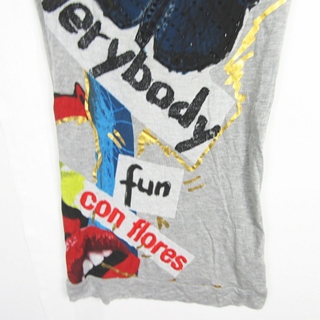 DESIGUAL(デシグアル)のデシグアル Desigual カットソー Tシャツ 半袖 レーヨン S グレー レディースのトップス(Tシャツ(半袖/袖なし))の商品写真