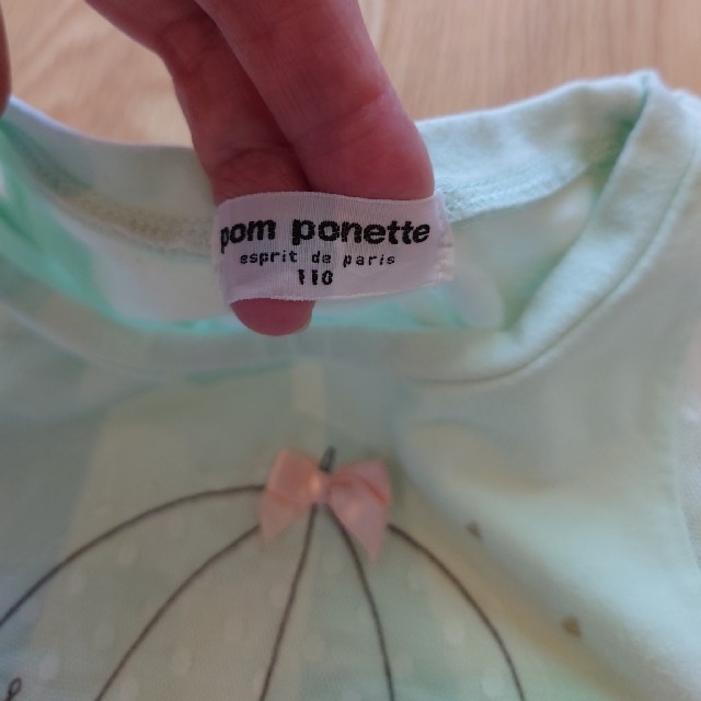 pom ponette(ポンポネット)のポンポネット　110cm　傘　チュール袖 キッズ/ベビー/マタニティのキッズ服女の子用(90cm~)(Tシャツ/カットソー)の商品写真