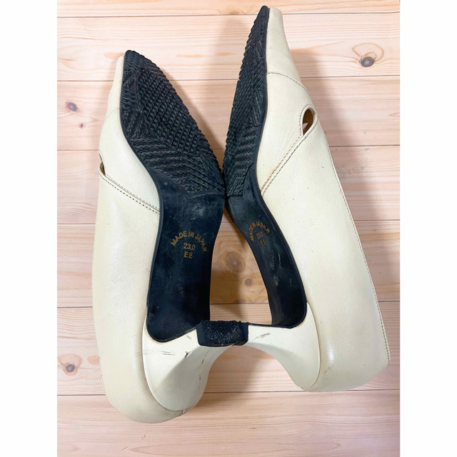 BELLOMA パンプス 23cm クリームイエロー レディースの靴/シューズ(ハイヒール/パンプス)の商品写真