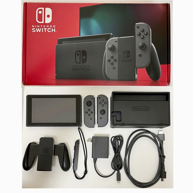 Nintendo Switch(ニンテンドースイッチ)の任天堂スイッチ　ゲーム機本体　グレー　Nintendo switchニンテンドウ エンタメ/ホビーのゲームソフト/ゲーム機本体(家庭用ゲーム機本体)の商品写真