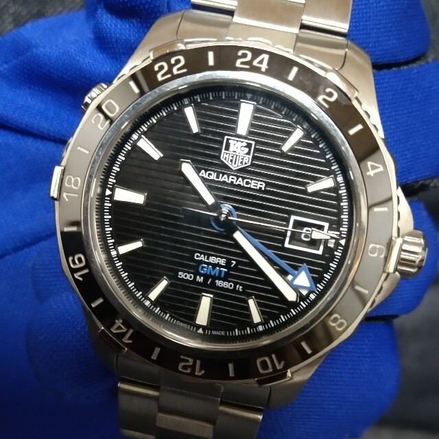 TAG Heuer(タグホイヤー)のタグホイヤー アクアレーサー キャリバー7  GMT【自動巻き メンズの時計(腕時計(アナログ))の商品写真