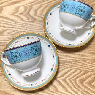 ウェッジウッド(WEDGWOOD)のウエッジウッド コーヒーカップ ソーサー 2客 セット 中古(グラス/カップ)