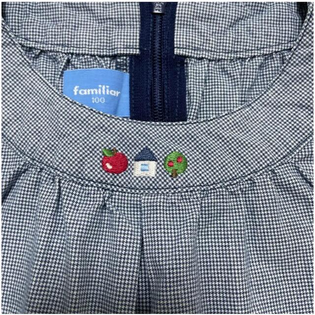 familiar - 【美品】familiar ワンピース 100 ファミリア リンゴの通販