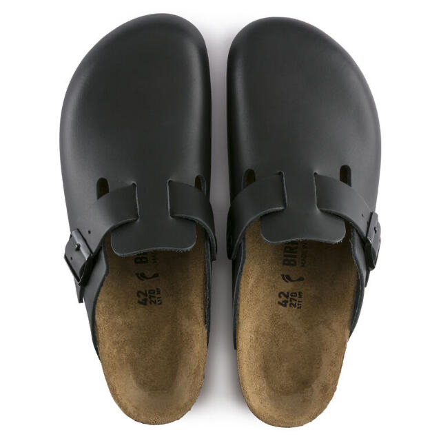 BIRKENSTOCK(ビルケンシュトック)のBIRKENSTOCK Boston ボストン ナチュラルレザー ブラック メンズの靴/シューズ(サンダル)の商品写真