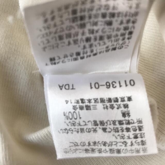 BURBERRY BLUE LABEL(バーバリーブルーレーベル)の【BURBERRY】紺白色✨黄色フロントロゴ大✨七分丈ロングTシャツ♪ レディースのトップス(Tシャツ(長袖/七分))の商品写真