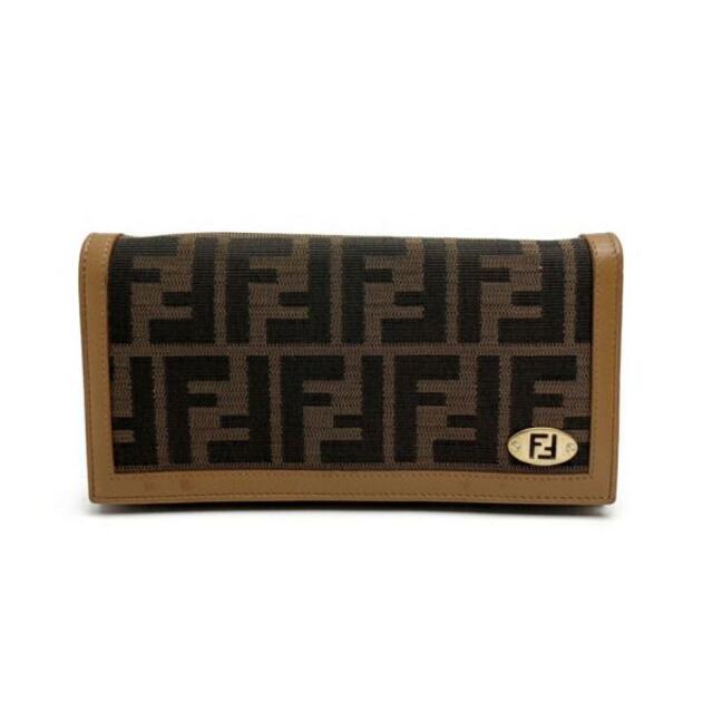 フェンディ FENDI 財布/長サイフ/レザー×ジャガード/ズッカ柄/8M000